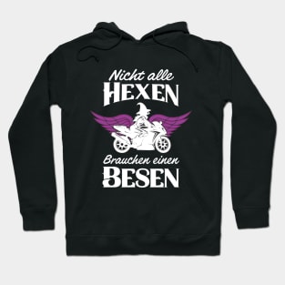 Motorrad Hexen Besen Bikerin Motorradfahrerin Hoodie